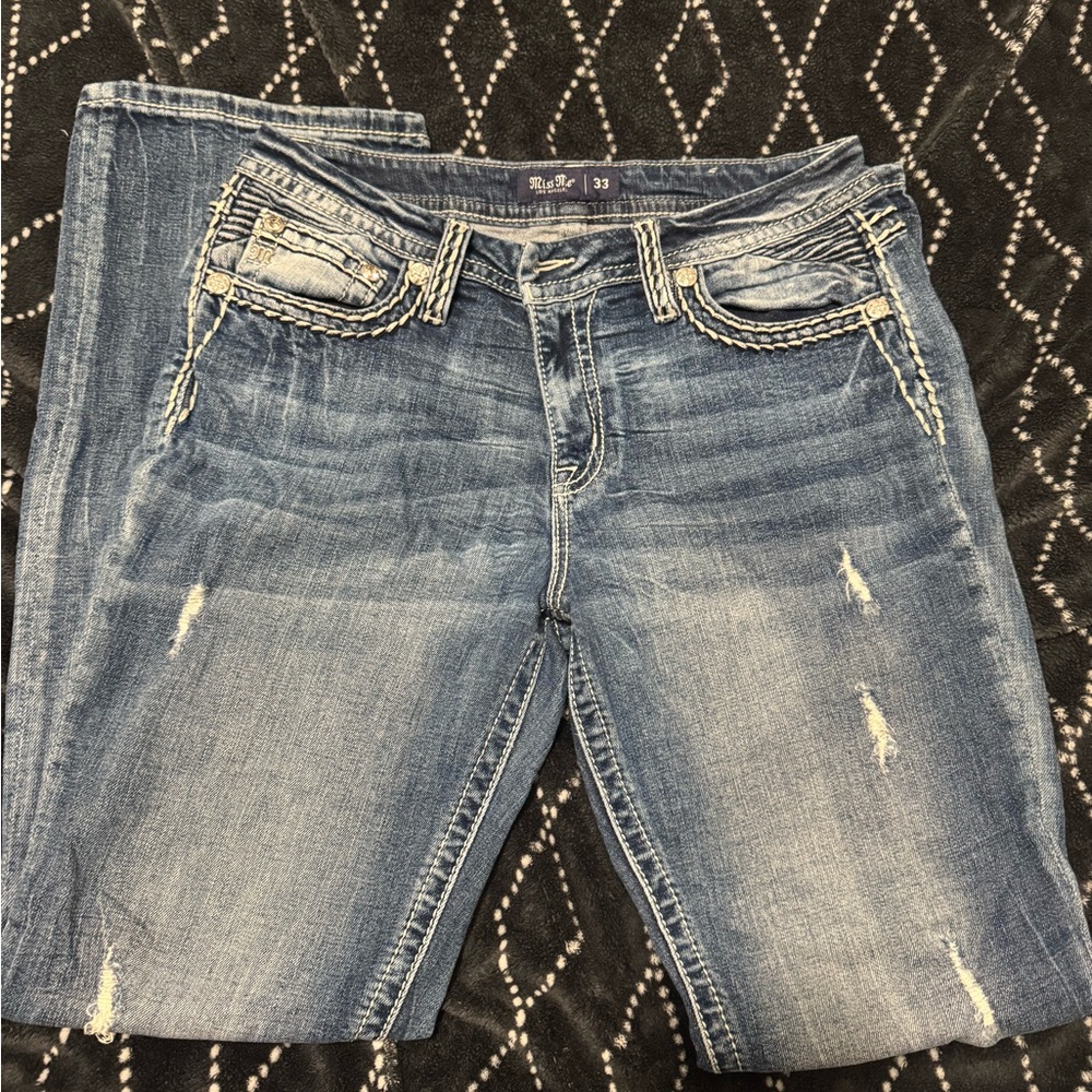 Blue Distressed Women Jeans